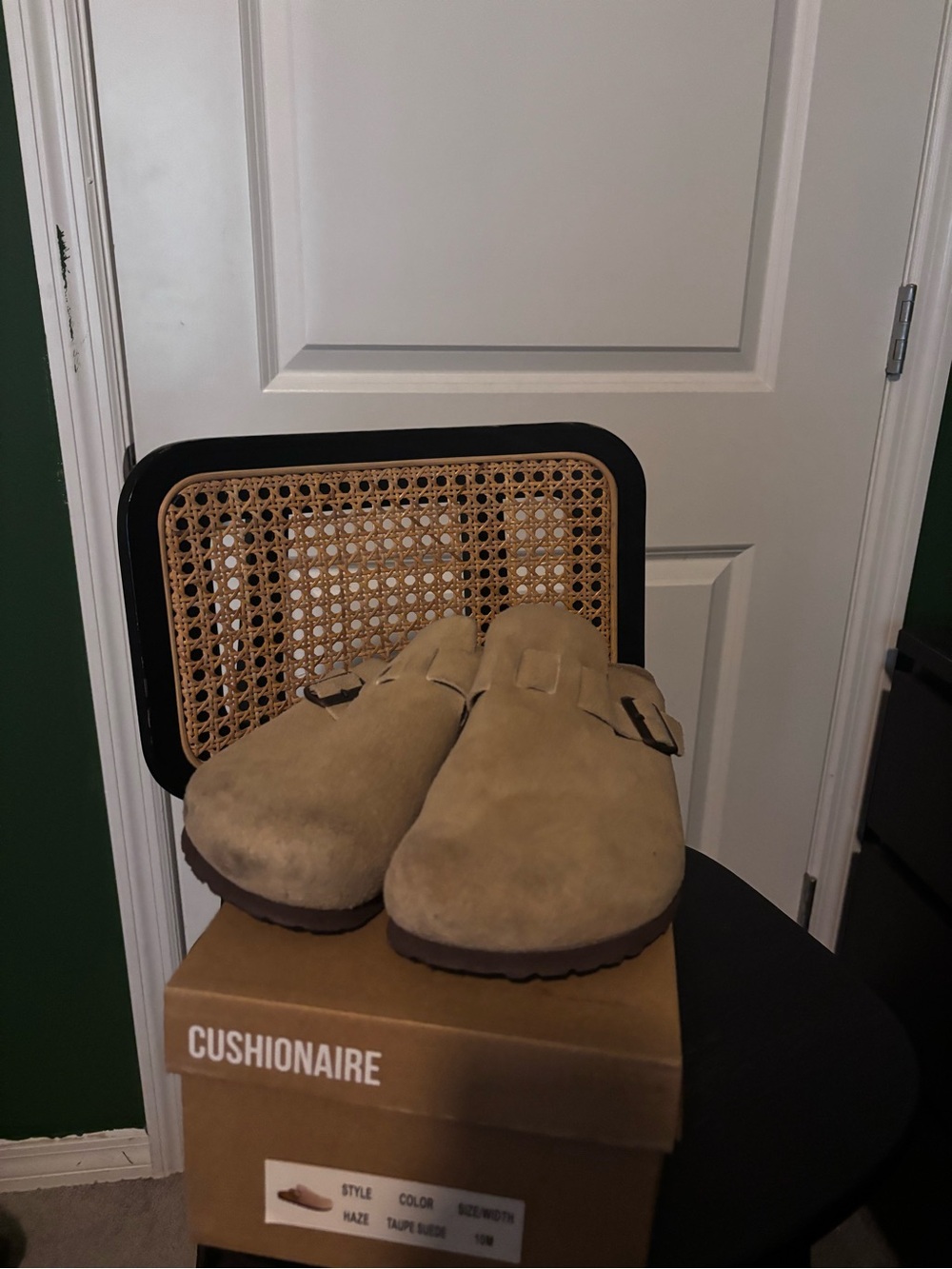 Cushionaire Men’s Taupe Suede Slip-On Loafers